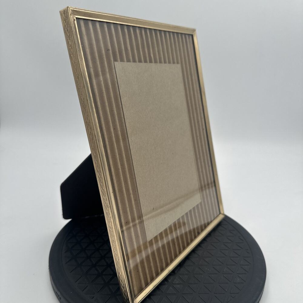 Vintage MCM 8x10 Picture Frame Gold Tone Metal